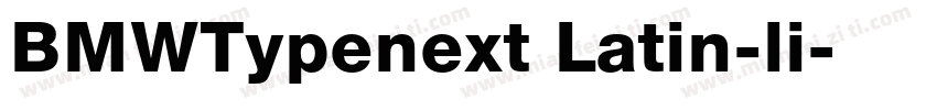 BMWTypenext Latin-li字体转换